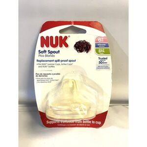 NUK 62815 6 M Silicone Replacement Soft Spout-Clear